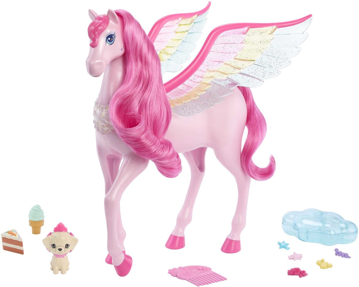 Barbie a touch of magic - pegasus paard met accessories