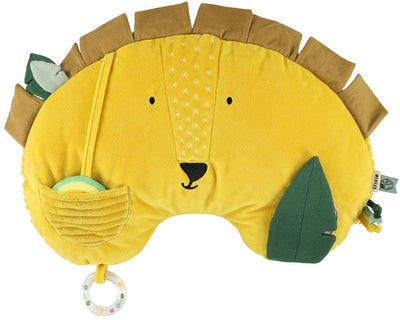 Trixie tummy time kussen mr. lion - buikligtrainer voor baby's - met spiegeltje - activiteitenkussen geel