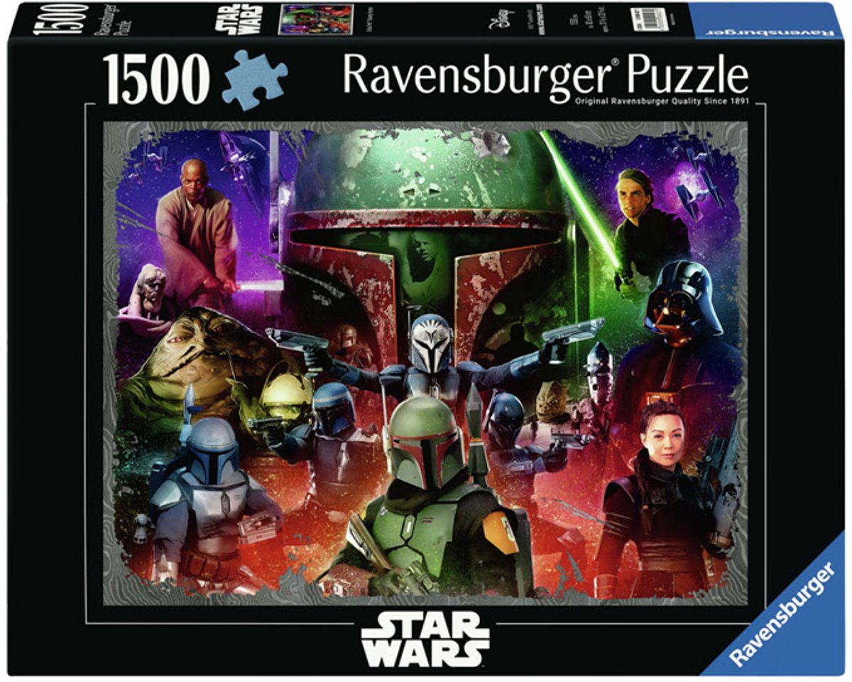 Ravensburger legpuzzel star wars boba fett premiejager, 1500st.