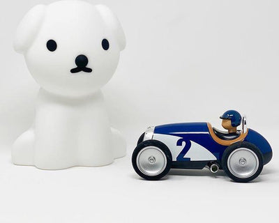 Baghera speelgoedauto - racingcar blauw - vintage - in geschenkdoos - 1 jaar