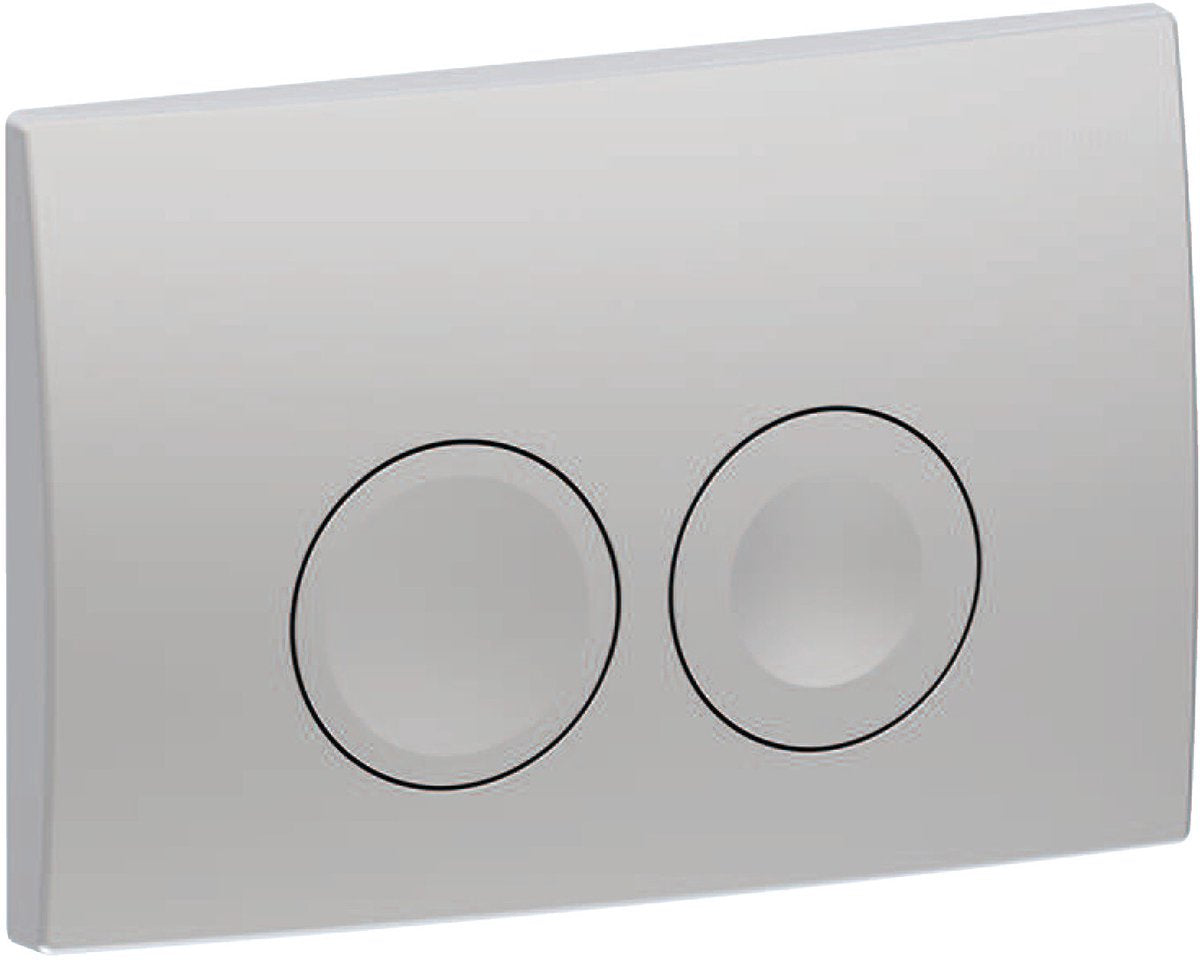 Geberit delta25 bedieningsplaat - 2-toets spoeling - ronde knoppen - mat chroom