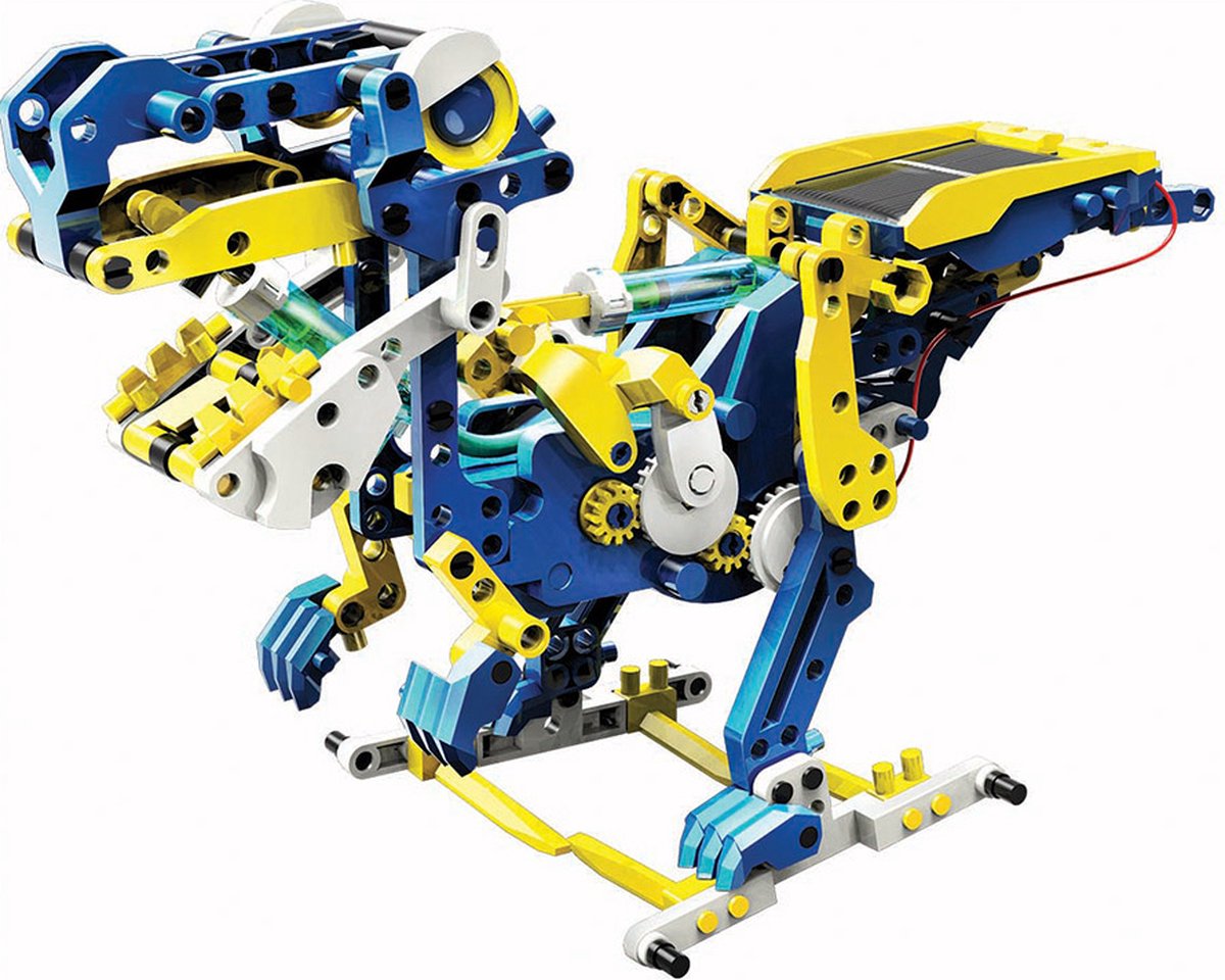 Merkloos sans marque construct create 12-in-1 ivo the solar hydraulic construction kit - experimenteerset - stem speelgoed - bouwset - robot speelgoed
