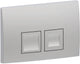 Geberit delta25 bedieningsplaat - 2-toets spoeling - rechthoekige knoppen - mat chroom