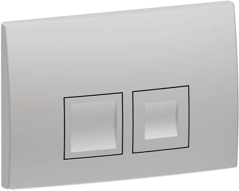 Geberit delta25 bedieningsplaat - 2-toets spoeling - rechthoekige knoppen - mat chroom