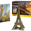 Cubic fun national geographic 3d puzzel eiffeltoren - 80 stukjes - 70,9 cm hoog