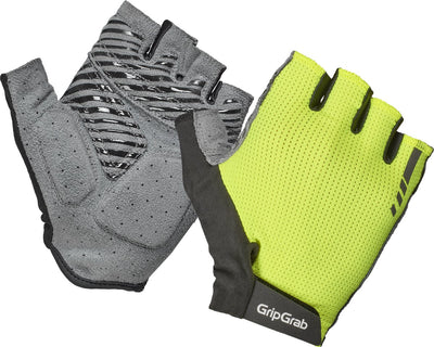 Gripgrab - expert rc max korte vinger zomer fietshandschoenen met padding - geel hi-vis - unisex - maat s