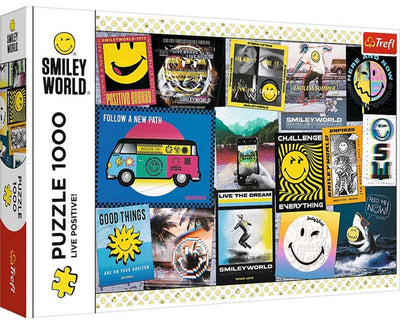 Trefl legpuzzel 1000 stukjes - smiley - live positive! vrolijk puzzelplezier.
