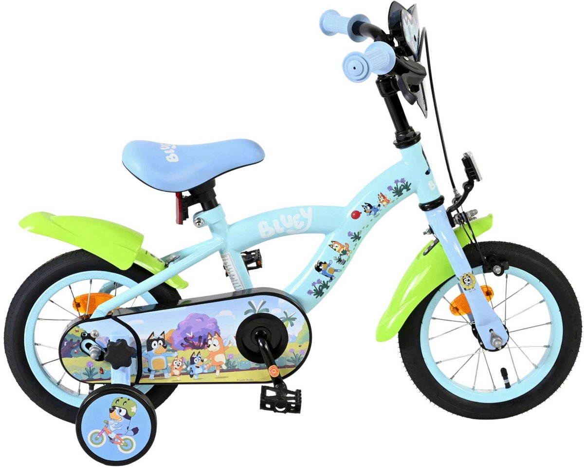 Volare bluey kinderfiets - uni- 12 inch - blauw
