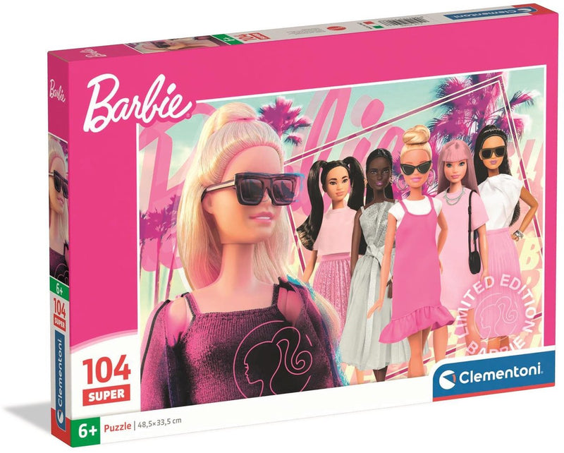 Clementoni kinderpuzzel barbie - puzzel 104 stukjes - supercolor collectie - legpuzzel en educatief speelgoed - puzzels voor kinderen vanaf 6 jaar