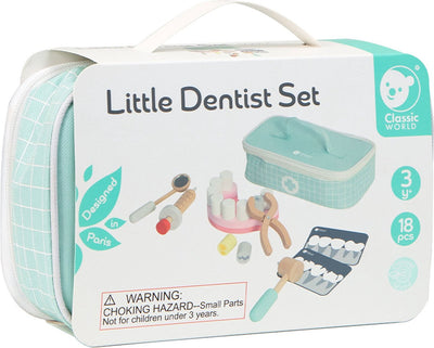 Classic world kleine tandartsset dokterskoffer 18-delig.