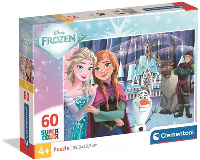Clementoni kinderpuzzel disney frozen - puzzel 60 stukjes - legpuzzel en educatief speelgoed - spelletjes en puzzels voor kinderen vanaf 4 jaar