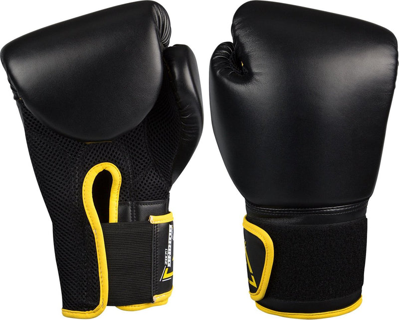 Avento bokshandschoenen pu - 14 oz - zwart geel