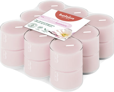 Bolsius - true scents - geurtheelichten - 18 stuks per verpakking - clear cup - magnolia
