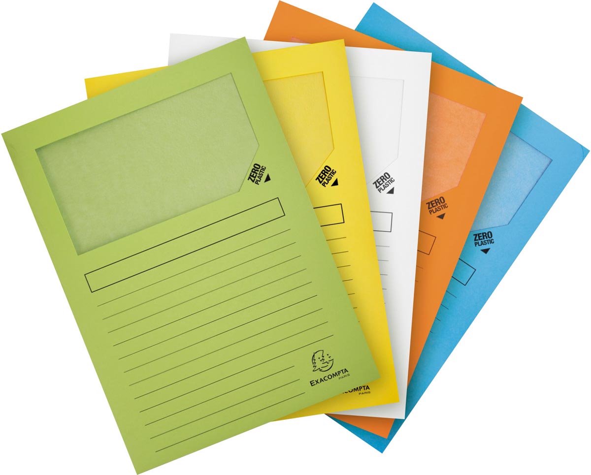 Exacompta l-map forever | voor ft a4 | pak van 25 stuks | geassorteerde pastelkleuren