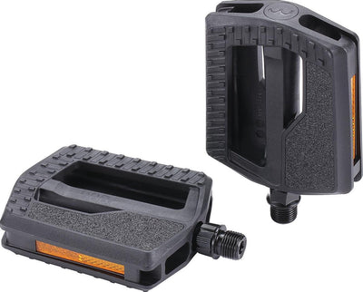 Bbb cycling easybase 2.0 fietspedalen - antislip - trappers voor stadsfiets e-bike - met reflector - zwart - trappers fiets - flat pedals - bpd-48