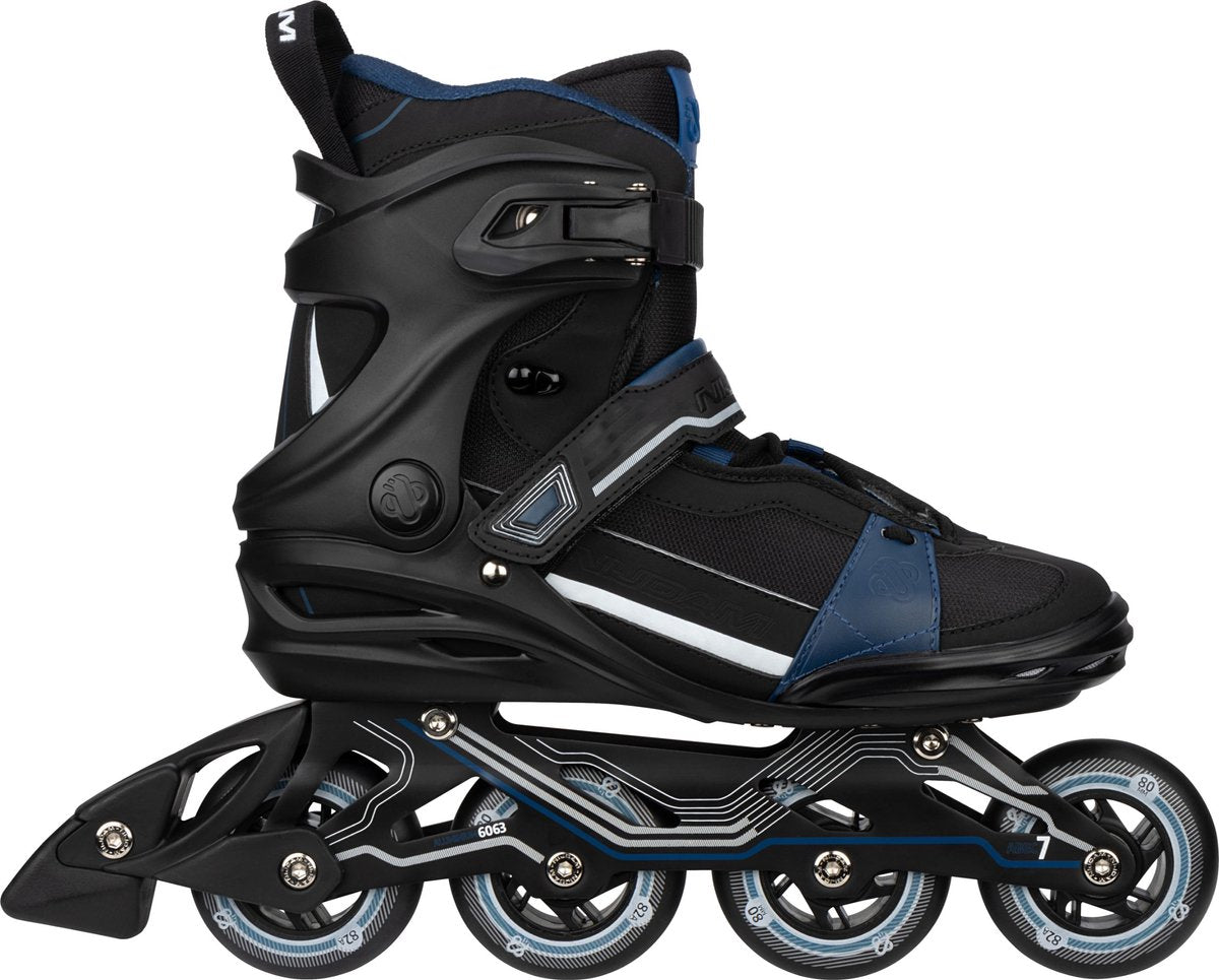 Nijdam inline skates - alu chassis - circuit cruiser - maat 39 - zwart
