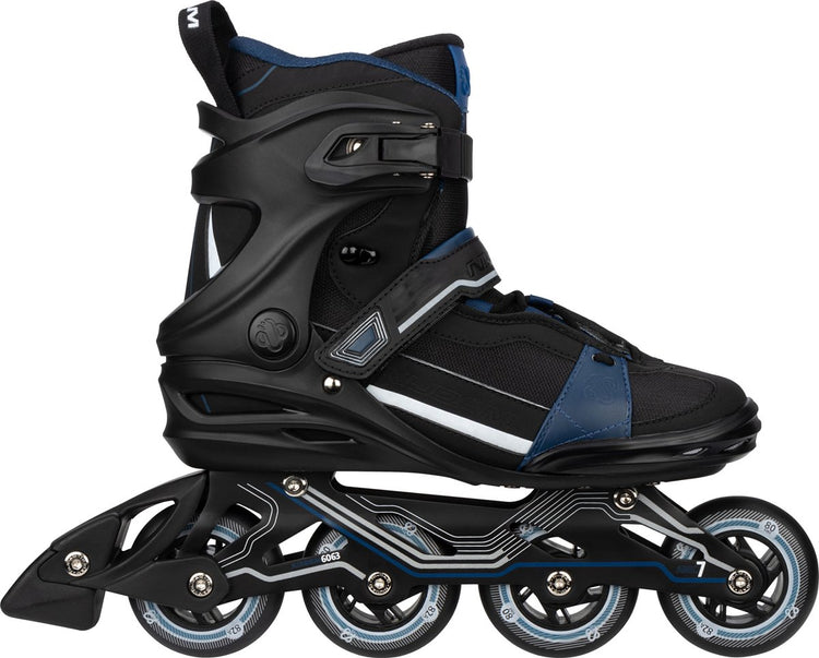 Nijdam inline skates - alu chassis - circuit cruiser - maat 39 - zwart