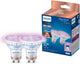 Philips smart lighting philips smart led spot 2-pack - slimme led verlichting - gekleurd en wit licht - gu10 - 50w - wi-fi
