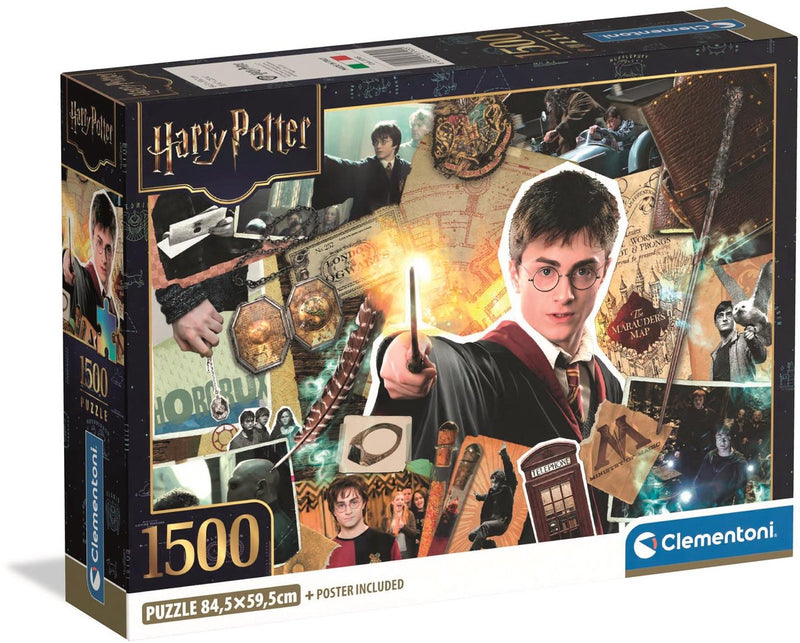 Clementoni - puzzel - 1500 stukjes - harry potter compact box