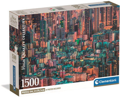 Clementoni - puzzel - 1500 stukjes - the hive hong kong - puzzel voor volwassenen - high quality collection