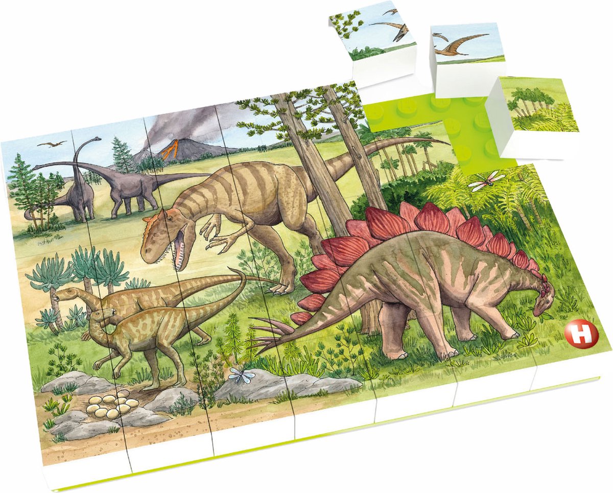 Hubelino blokpuzzel dinosaurus wereld - 35st.