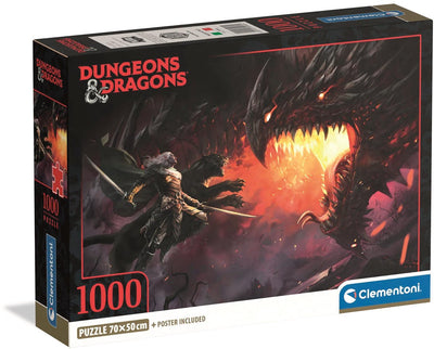 Clementoni - puzzel - 1000 stukjes - dungeons dragons compact box 2025 - puzzel voor volwassenen