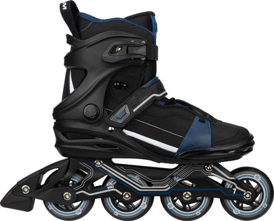 Nijdam inline skates - alu chassis - circuit cruiser - maat 40 - zwart
