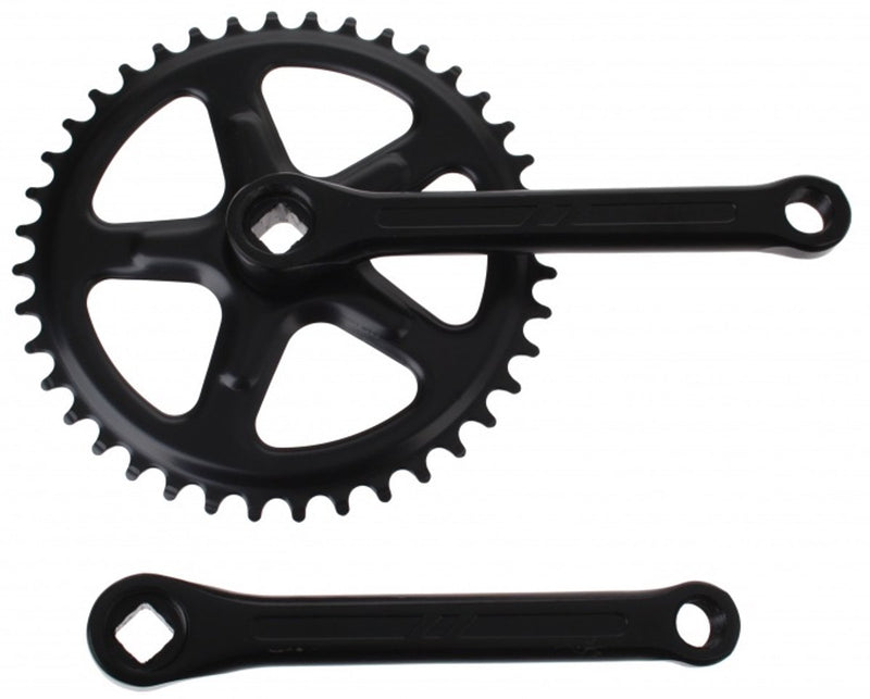 Crankstel fausto 28t | 102mm | staal | zwart