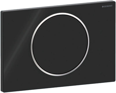 Geberit sigma10 bedieningsplaat - spoel-stop spoeling - rond - zwart glans zwart