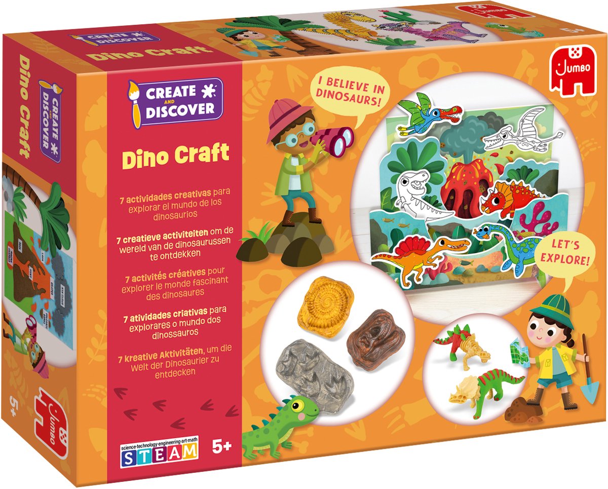 Jumbo - create discover - dino craft - knutselpakket - creatief - vanaf 5 jaar