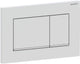 Geberit sigma20 bedieningsplaat - 2-toets spoeling - rechthoekige knoppen - matwit easy-to-clean