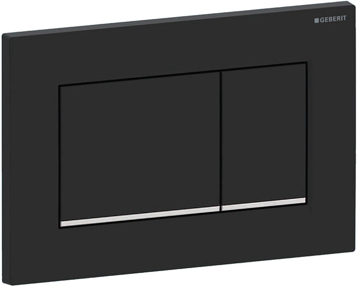 Geberit sigma30 bedieningsplaat 2-toets - matzwart