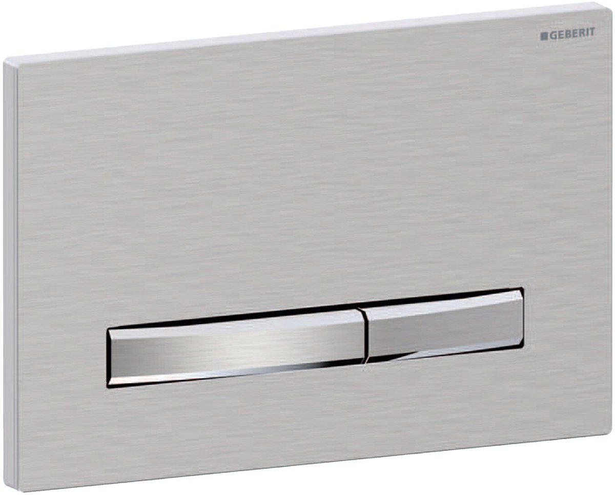 Geberit sigma50 bedieningsplaat - 2-toets spoeling - vierkant - dualflush - chroom geborsteld