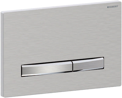 Geberit sigma50 bedieningsplaat - 2-toets spoeling - vierkant - dualflush - chroom geborsteld