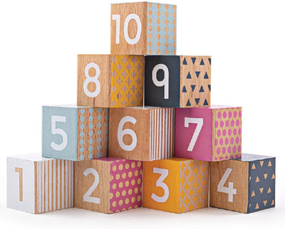 Bigjigs bigjjigs houten blokken met getallen, 100% fsc