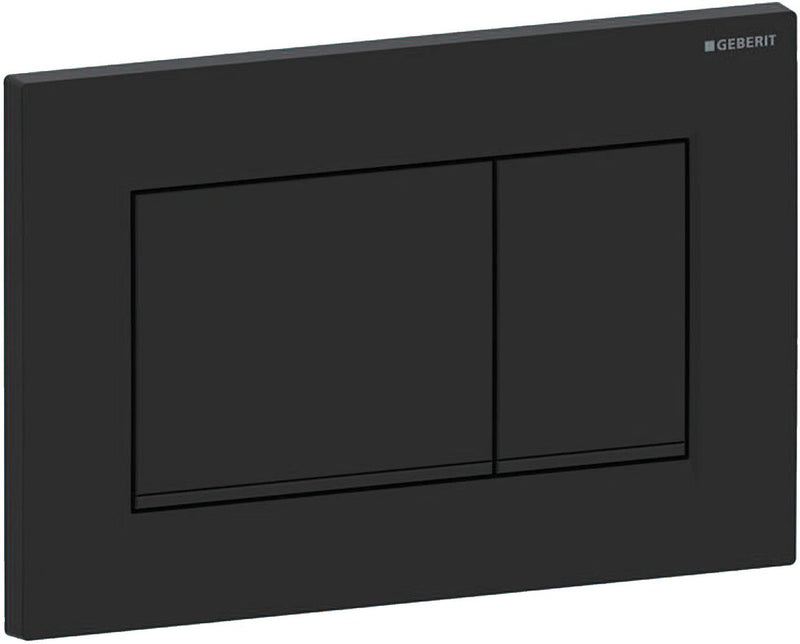 Geberit bedieningspl. sigma30, 2-toets:mat zwart, easy-to-clean, zwart