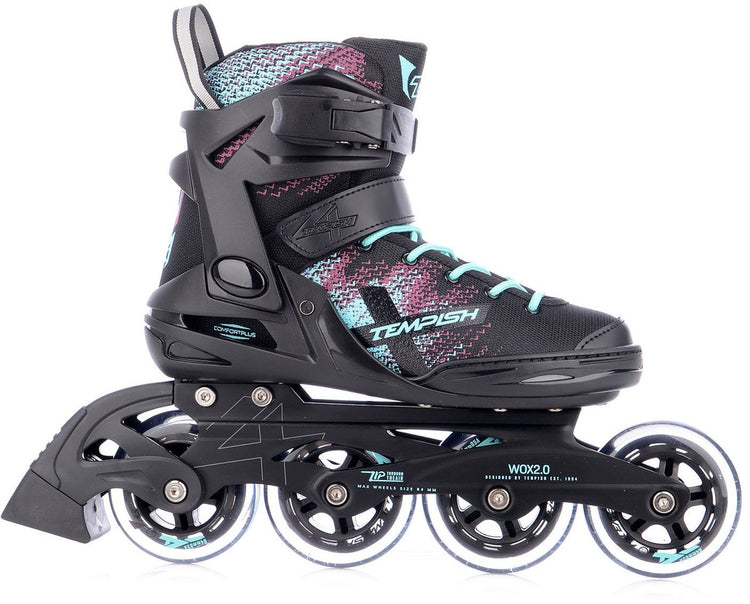 Tempish wox 2.0 84 skeelers - inline skates - dames - zwart turquoise - maat 37