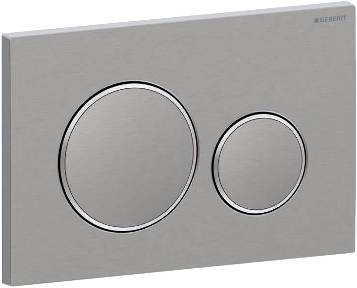 Geberit sigma20 drukplaat - rvs geborsteld staal