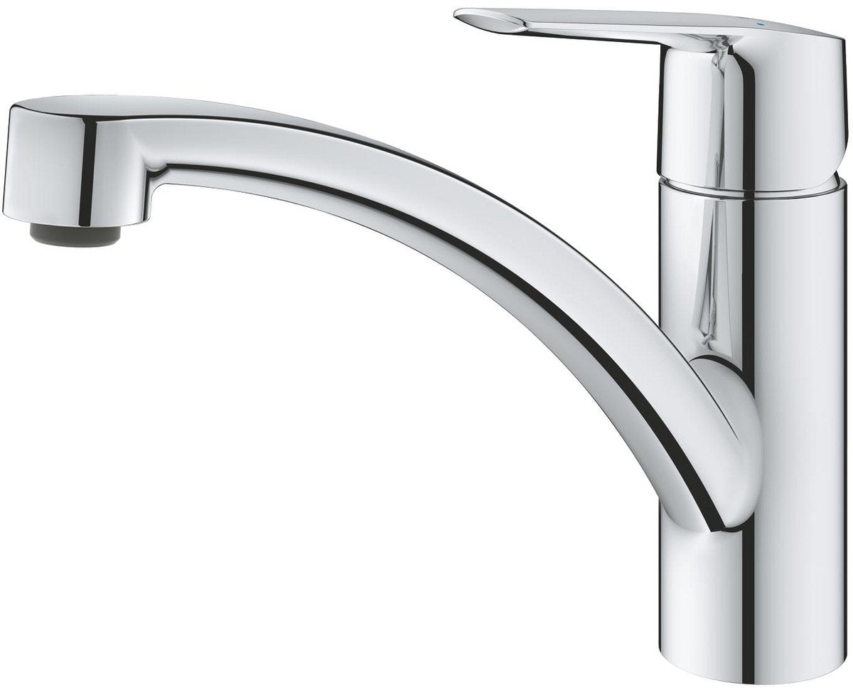 Grohe start keukenkraan - eéngreeps - 140° draaibereik - lage uitloop - chroom