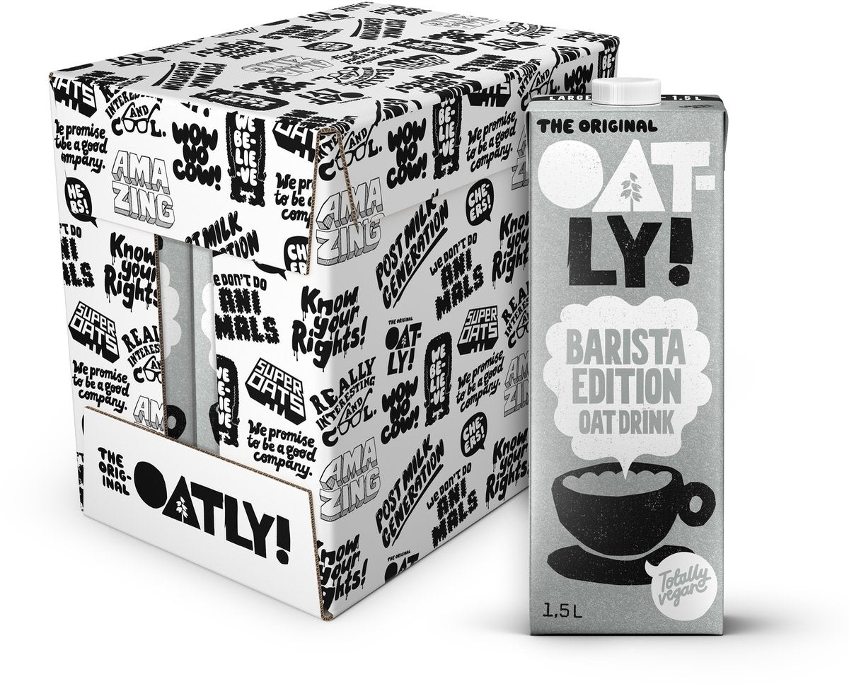 Oatly! oatly haver barista edition - 6 stuks - (9l) - houdbare plantaardige melk - barista 1,5l - voordeelverpakking