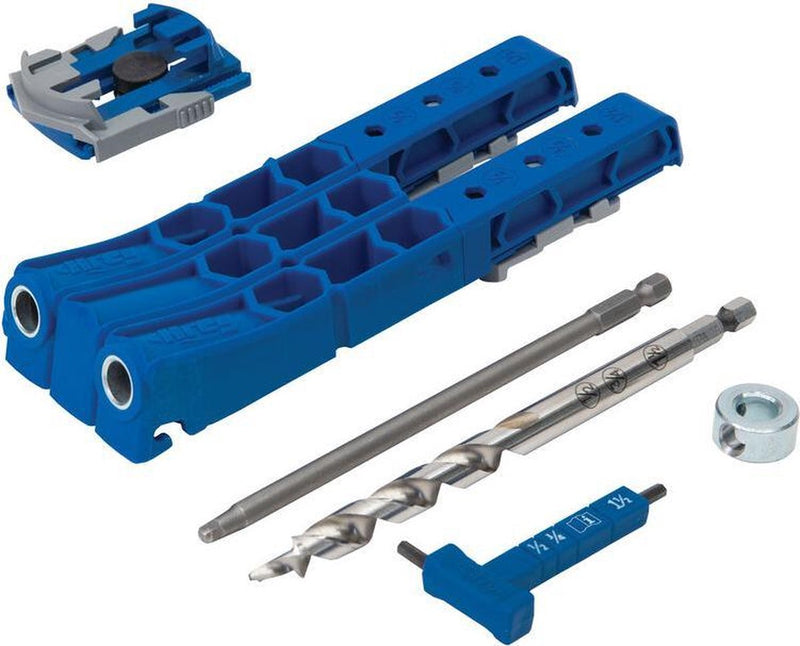 Kreg - boormal pocket hole jig 320 pakket - houtverbinding - incl 2 boorgeleiders en koffer - staal