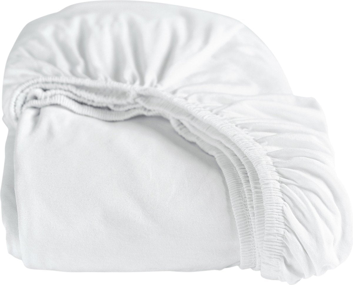 Cinderella hoeslaken - geschikt voor boxspring - jersey - 80 90x220 of 100x200 cm - tot 25 cm - wit