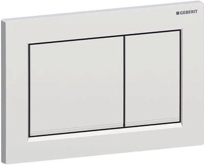 Geberit omega20 bedieningsplaat - 2-toets spoeling - rechthoekige knoppen - mat chroom easy-to-clean - chroom