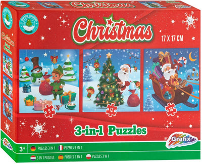 Grafix kerst 3-in-1 puzzel