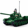 Sluban wwii t-34-85 tank bouwspeelgoed kinderen vanaf 8 jaar – constructiespeelgoed modelbouw – bouwdoos met 497 bouwstenen – m38-b0982