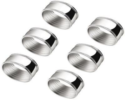 Zilverstad - servetring ovaal 5,5cm - set van 6 stuks