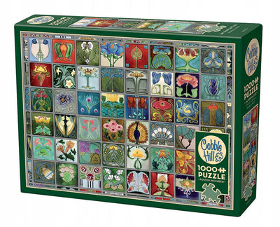 Cobble hill merkloos puzzel 1000 stukjes art nouveau tegels