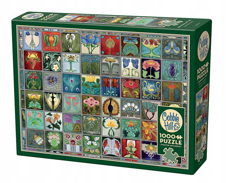 Cobble hill merkloos puzzel 1000 stukjes art nouveau tegels
