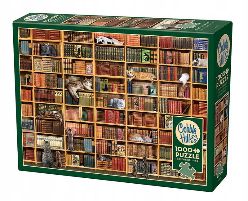 Cobble hill puzzel 1000 stukjes - kattenbibliotheek, merkloos
