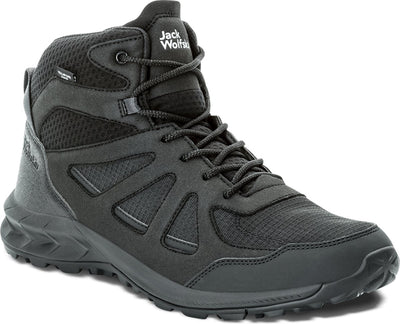 Jack wolfskin woodland 2 texapore mid m heren wandelschoenen - zwart - maat 41
